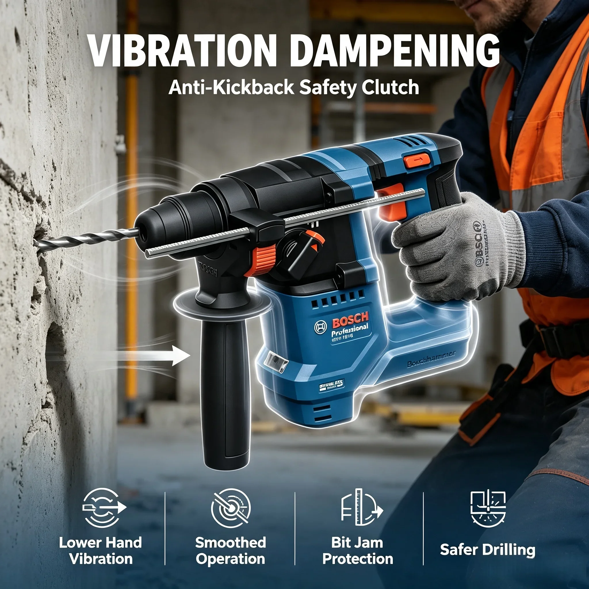 Power Tools Professional - 보쉬 GBH 18V-18 무선 회전 해머,