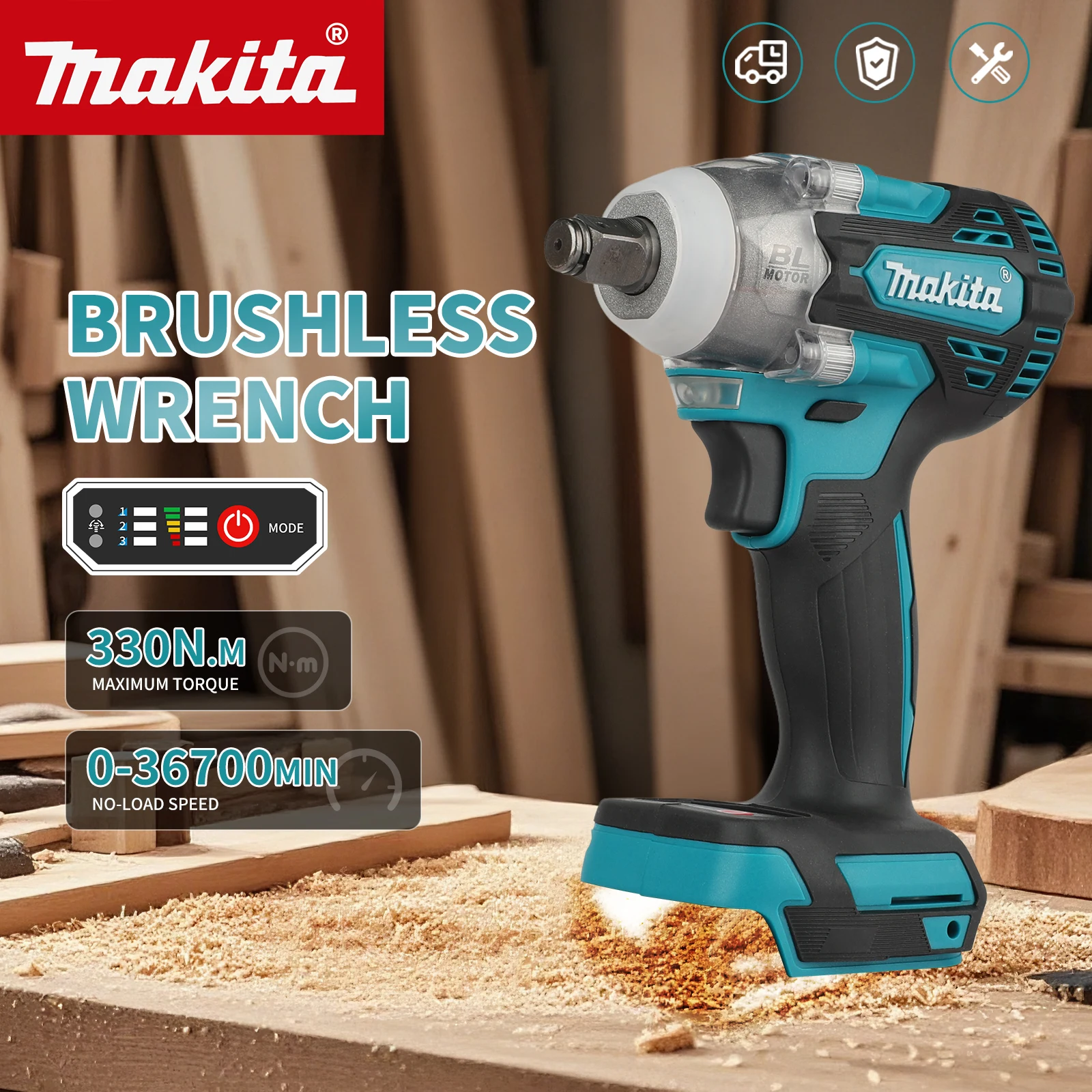 마키타 DTW300 무브러시 임팩트 렌치, 4단계 속도 - Makita Drill Dtw300 리뷰 및 가격